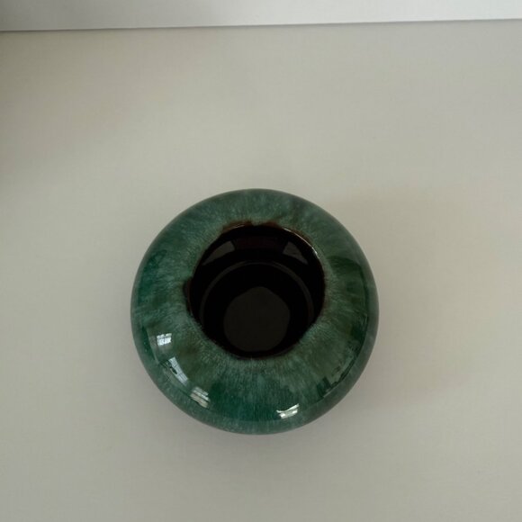 Vintage Ceramic Green Glazed Tea Set With Teapot Creamer & Sugar Bowl - Picture 5 of 11